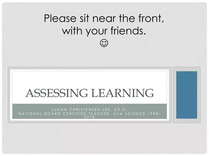 assessing learning