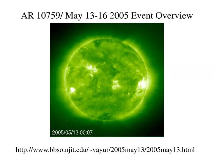 ar 10759 may 13 16 2005 event overview