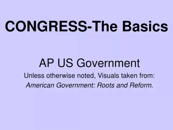 congress the basics