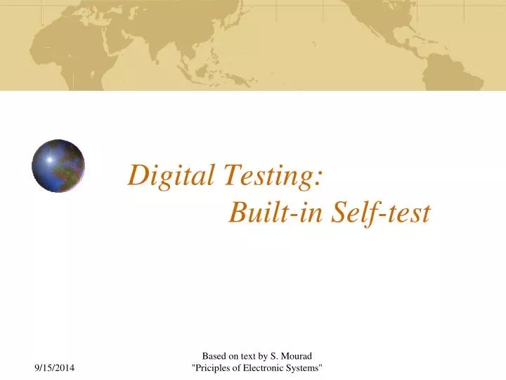 digital testing built in self test