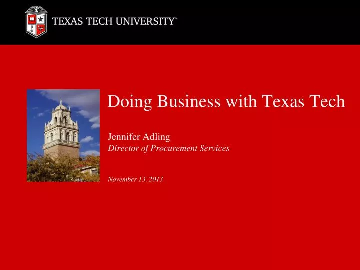 doing business with texas tech