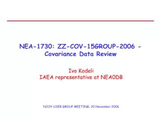 NEA-1730: ZZ-COV-15GROUP-2006 - Covariance Data Review