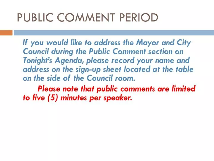 public comment period