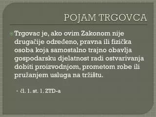 pojam trgovca