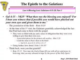 The Epistle to the Galatians