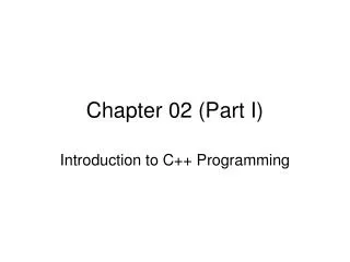 Chapter 02 (Part I)