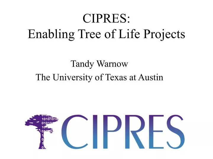 cipres enabling tree of life projects