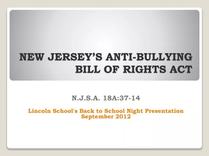 new jersey s anti bullying bill of rights act