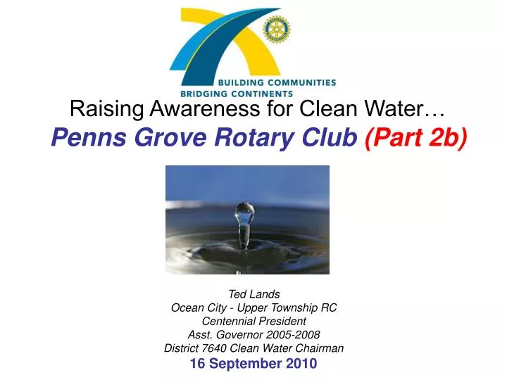 raising awareness for clean water penns grove rotary club part 2b