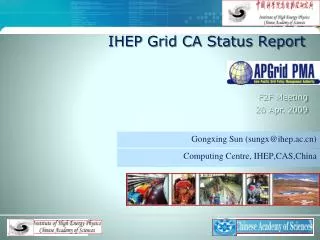 IHEP Grid CA Status Report