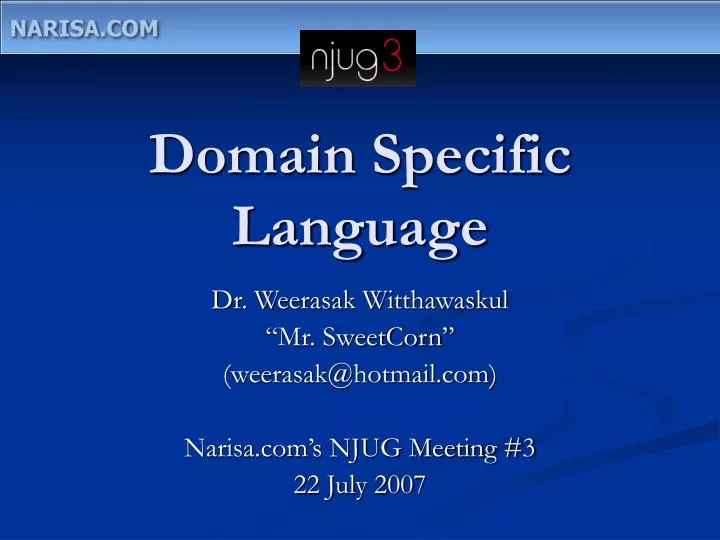 domain specific language