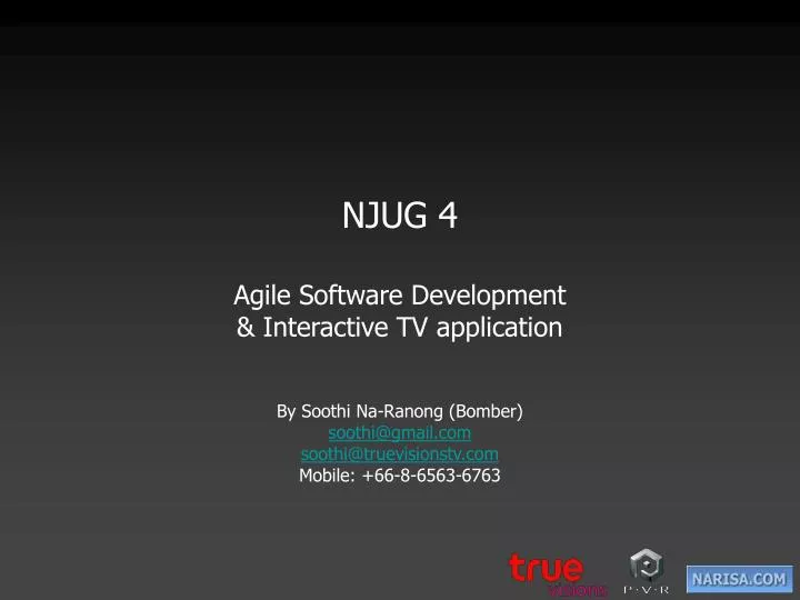 njug 4 agile software development interactive tv application