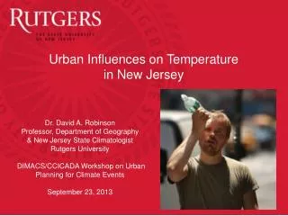 Urban Influences on Temperature in New Jersey