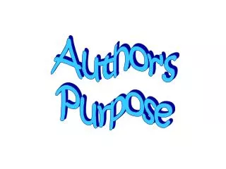 Author's Purpose