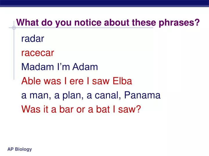what do you notice about these phrases