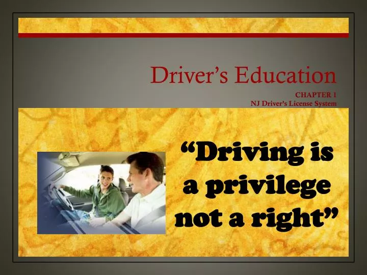 driver education powerpoint presentation