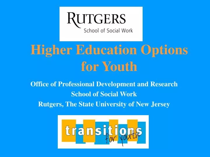 higher education options for youth