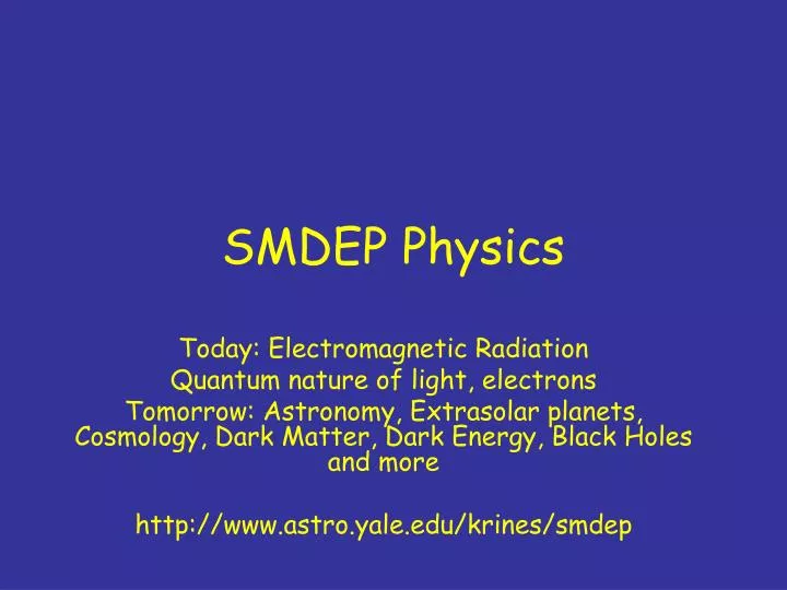 smdep physics