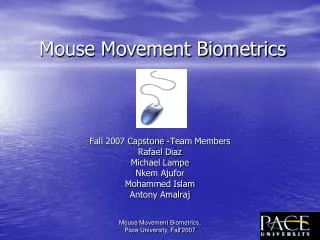 Mouse Movement Biometrics