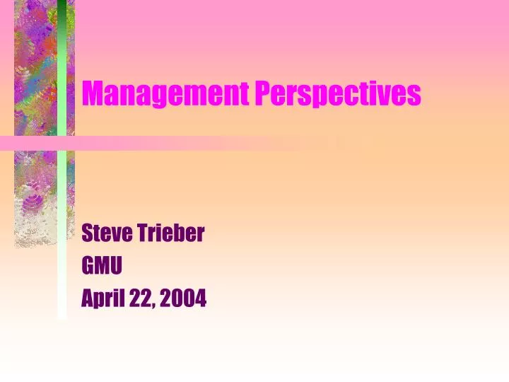 management perspectives