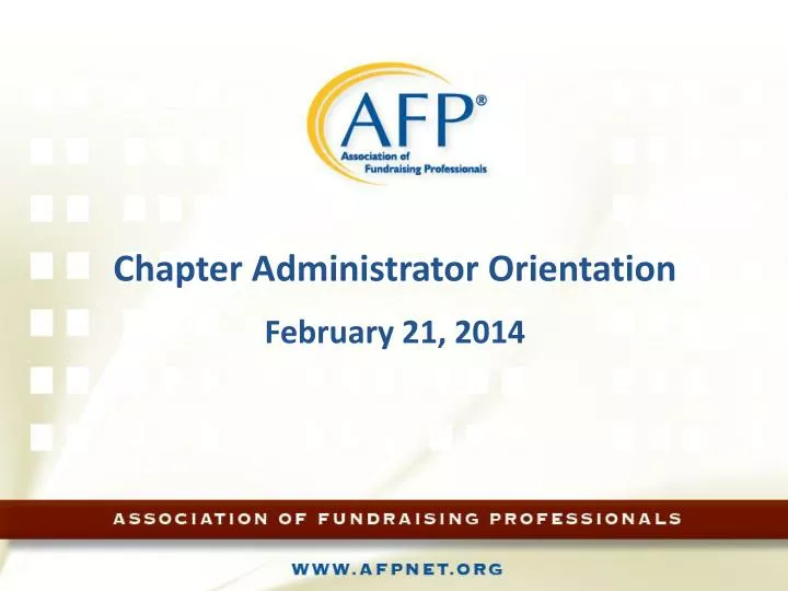 2013 chapter administrators call