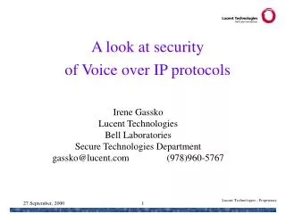 A look at security of Voice over IP protocols