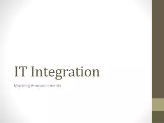 IT Integration