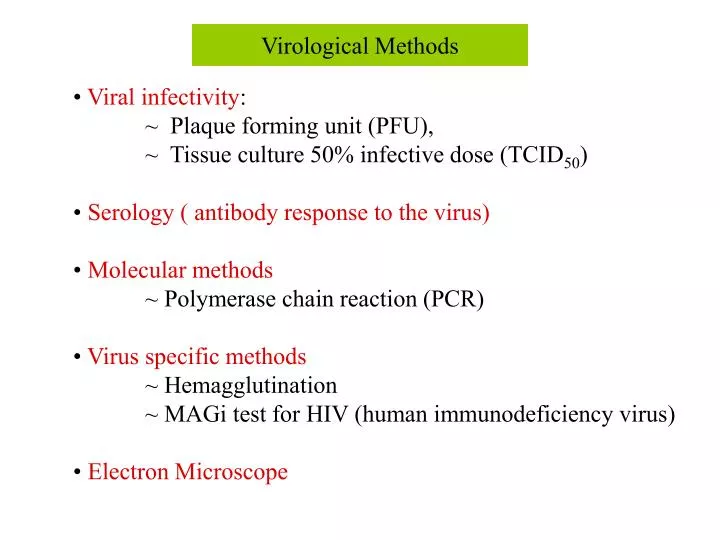virological methods