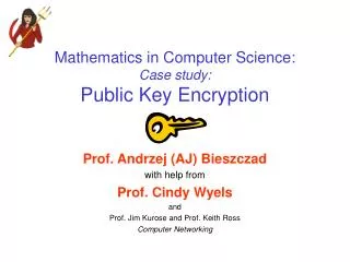 Mathematics in Computer Science: Case study: Public Key Encryption