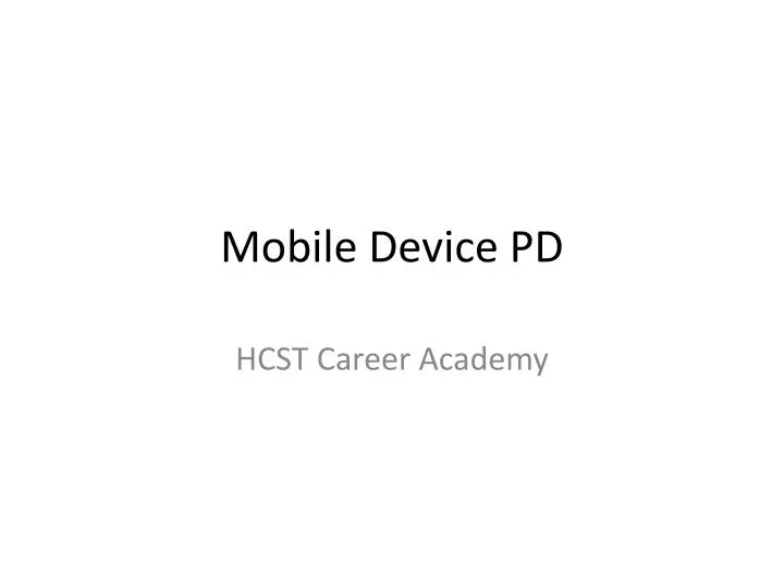 mobile device pd