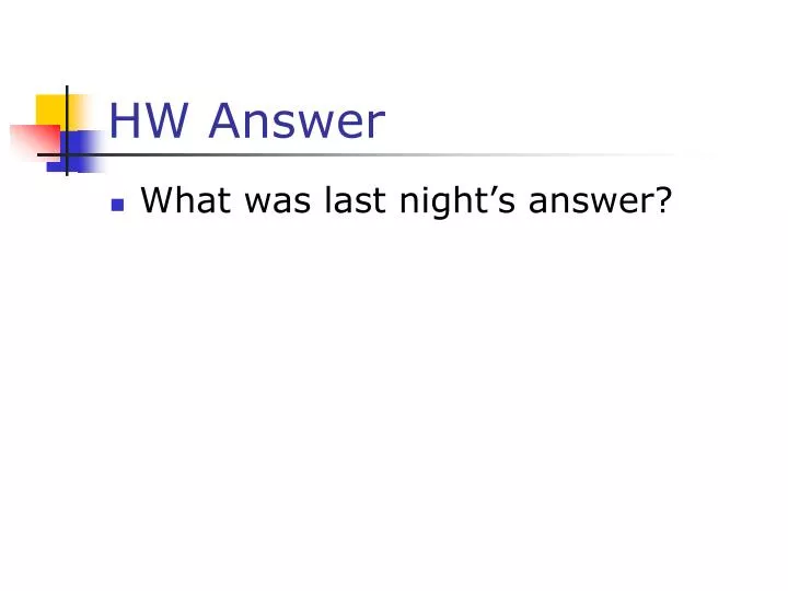 hw answer