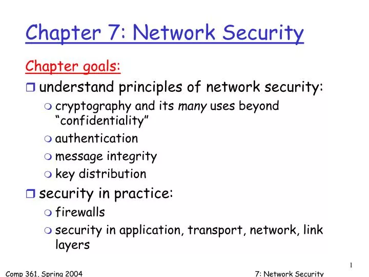 PPT - Chapter 7: Network Security PowerPoint Presentation, Free ...