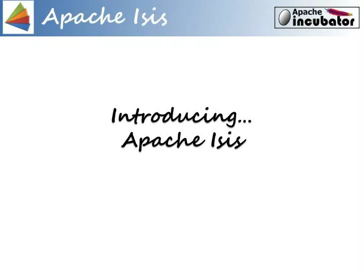 introducing apache isis