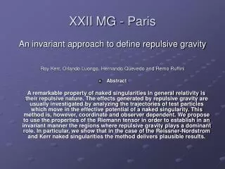 XXII MG - Paris