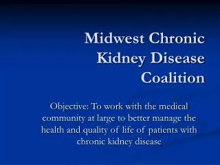 Midwest Chronic Kidney Disease Coalition