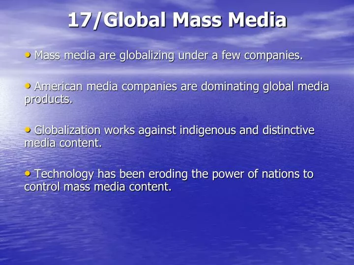 17 global mass media