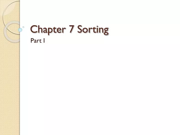 chapter 7 sorting