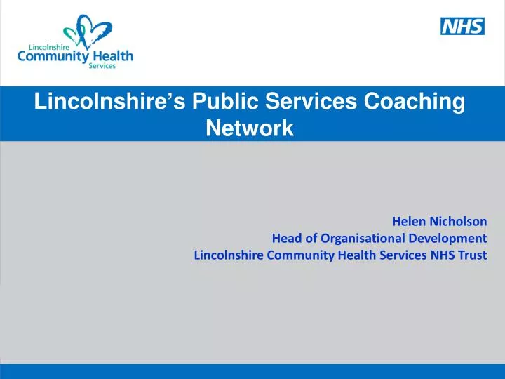 lincolnshire s public services coaching network