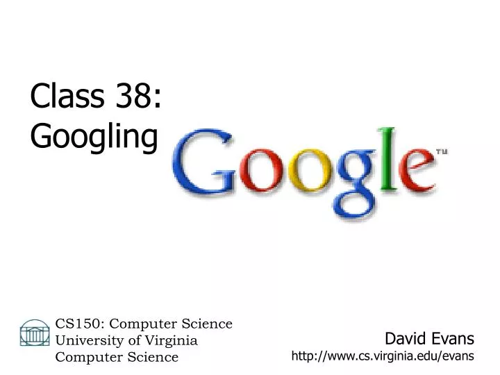 david evans http www cs virginia edu evans