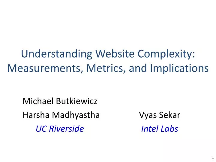 understanding website complexity measurements metrics and implications