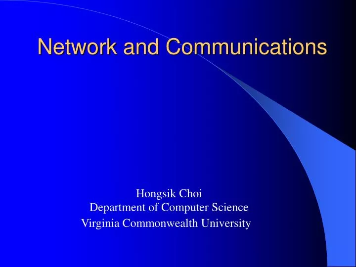 network and communications