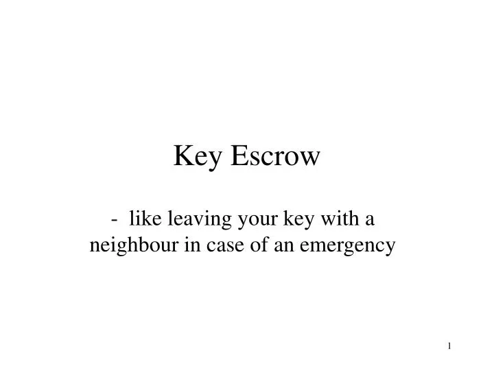key escrow