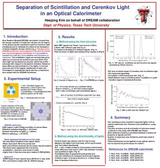 Separation of Scintillation and Cerenkov Light in an Optical Calorimeter