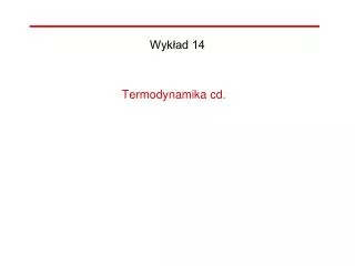 Termodynamika cd.