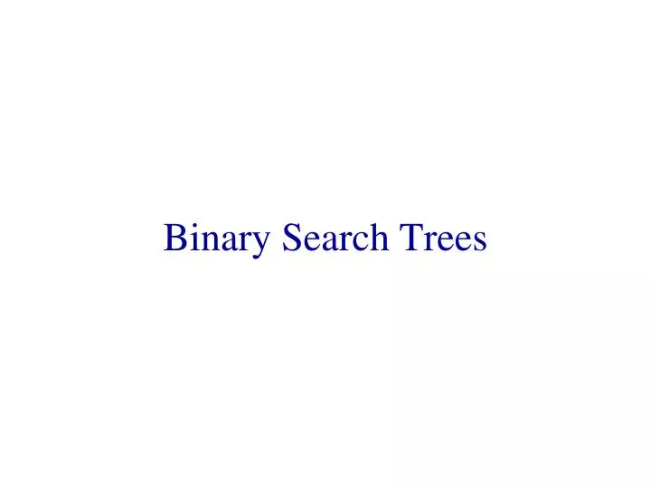 binary search trees