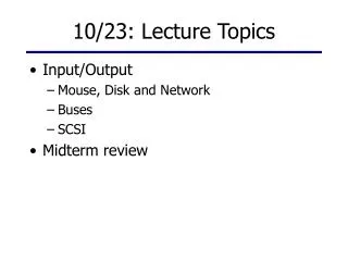 10 23 lecture topics