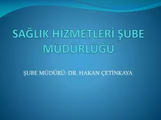sa lik h zmetler ube m d rl