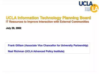 UCLA Information Technology Planning Board