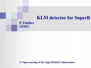KLM detector for SuperB