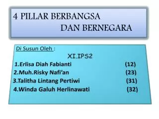 4 pillar berbangsa dan bernegara